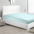 thumbnail image 3 of Clara Clark Premier 1800 Collection Single Fitted Sheet, Twin Size, Aqua Light Blue, 3 of 4