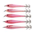 thumbnail image 4 of 5 uds simulación de calamar duro falso anzuelos de cebo Artificial calamar doble anzuelo equipo de pesca rosa, 4 of 5