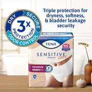 TENA Sensitive Care Maximum Underwear, S/M, 80 count (Waist size 25in-34in)