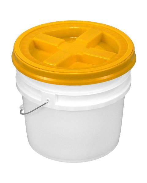 3.5 Gallon White Bucket with Gamma Seal Lid 