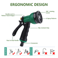 thumbnail image 3 of Hose Nozzle, Garden Hose Nozzle with 8 Spray Patterns, Adjustable Heavy Duty Water Hose for Garden, Washing Car, Watering Plants, Washing Pets, and Home Use, 3 of 9