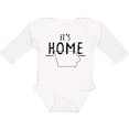 thumbnail image 3 of Inktastic It's Home- State of Iowa  Outline Distressed Text Boys or Girls Long Sleeve Baby Bodysuit, 3 of 5