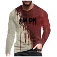 thumbnail image 1 of toraway Vêtements d'Été T-Shirt Homme Imprimé Col Rond Manches Longues T-Shirt Décontracté Ample et Confortable Haut de Jeu de Rôle m, 1 of 4