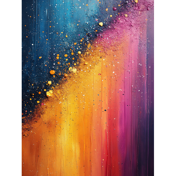 Abstract Sunset Galaxy Canvas Wall Art, Perfect for Living Room, Bedroom, Office, Dining Room and Hallway Decoration.