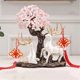 thumbnail image 3 of Árbol de cristal for sala de estar, Feng Shui de la fortuna con adornos de ciervos., 3 of 3