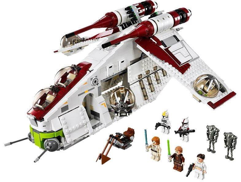 lego star wars red and white ship