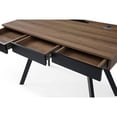 thumbnail image 6 of HomeRoots 43 in. Writing Desk with Three Drawers, Wood Brown & Black, 6 of 10