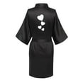 thumbnail image 3 of Jacenvly Pajamas for Women Soft Comfortable Women'S Nightgowns & Sleepshirts Fashionable Front Back Printed Solid Color Ice Silk Bathrobe Home Clothing Black, 3 of 3
