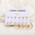 thumbnail image 5 of ddioayh 6-piece Basic Alloy Hoop Earrings Set for Women,Fashion Drop Dangle Earring Packs Black Hearts Earrings Multipack Hypoallergenic Earrings for Valentine's Day Gifts, 5 of 9