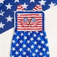 thumbnail image 5 of JUMEYU Baby Girl Short Sleeve Romper Toddler Baby Girl Outfit Romper Jumpsuit Sleeveless Bell Bottom Overall 0 3 6 9 12 18 24 Months (Blue,2-3 Years), 5 of 6