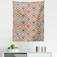 thumbnail image 1 of Damask Tapestry, Colorful Vintage Ornamental Motif in Rhombuses, Fabric Wall Hanging Decor for Bedroom Living Room Dorm, 5 Sizes, Ivory and Multicolor, by Ambesonne, 1 of 1