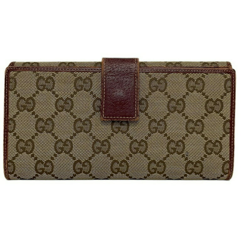Authentic GUCCI Old Gucci Monogram Mens Wallet Folded GG Designer