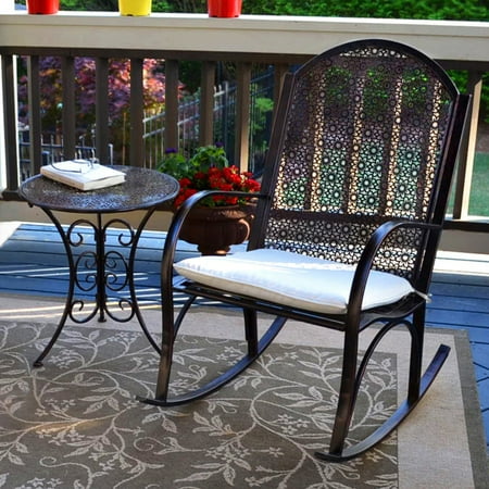 Side Rocker - Tortuga Outdoor Rocking Chair with Side Table