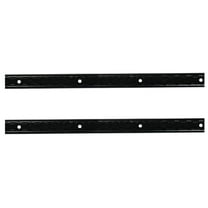 2 Pack Heavy Duty Aluminum 8ft L-Track Trailer Tie Down Rail for Enclosed, Utility Trailers, Cargo Vans, Truck Beds, Securing Motorcycles, ATVs, Dirt Bikes - 2,225 lbs BS - Black