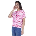 thumbnail image 2 of Moomaya Printed Tie Dye Tops For Women Casual Half Sleeve Round Neck T-shirts, 2 of 7