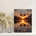 thumbnail image 2 of Sun Scene Heart Hands Canvas Oil Painting, Hope Themed Art Deco, Multi-Room Home Wall Decor, 2 of 8