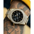 thumbnail image 5 of Asorock Watches | Gold/Black | Iced transporter - Small diamond bezel - Half iced strap | 44mm CZ diamond watch, 5 of 5