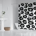 thumbnail image 2 of White and Gray Of Leopard Print Shower Curtain 84"x72" ,Bathroom Decorative Shower Curtains Set with 12 Hooks,Modern Waterproof Washable Shower Curtain, 2 of 6
