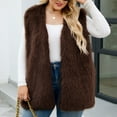 thumbnail image 6 of AUNVITO Women's Faux Fur Vest Sleeveless Short Winter Warm Outerwear V-Neck Casual Stylish, 6 of 6