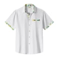 thumbnail image 5 of Huresd Mens Short Sleeve Guayabera Shirts Button Down Solid Color Mexican Embroidered Cuban Wedding Shirt Summer Top White 4XL, 5 of 5