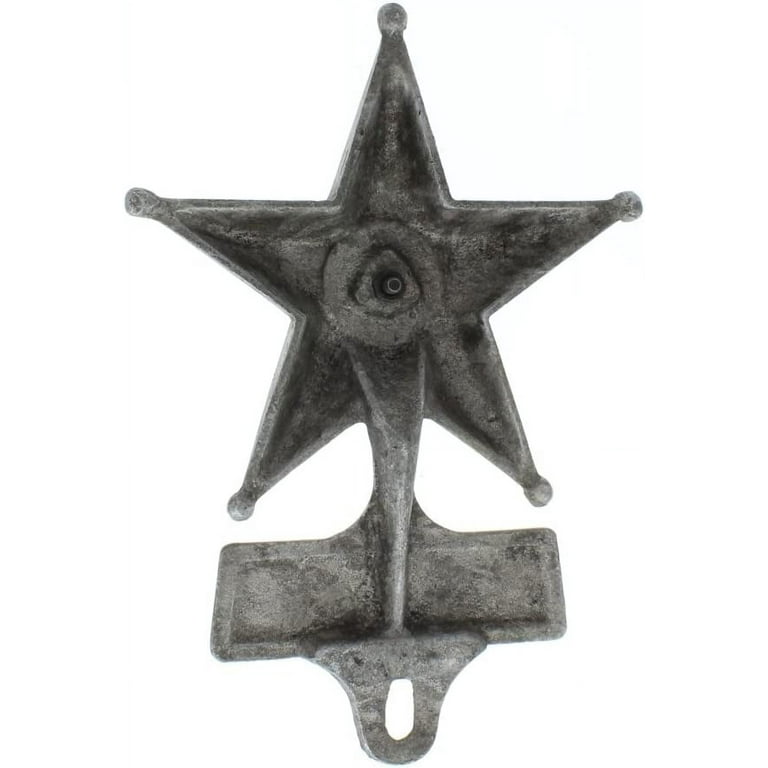 Aluminum Five point Star Safety License Plate Fob with Red Tag Reflector Aluminum Five point Star Safety License Plate Fob with Red Tag Reflector