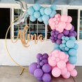 thumbnail image 3 of Kit de guirnaldas de globos de sirena, 119 Uds., decoraciones de fiesta con arco de cola de sirena con globos rosas, morados y azules, 3 of 4
