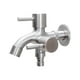 thumbnail image 1 of Lavabo de acero inoxidable para lavadora con 2 manijas para balcón Redondo y puntiagudo, 1 of 9