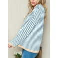 thumbnail image 6 of SHEWIN Women Sweater Stripe Knit Pullover Tops Holiday Jumper Crewneck Sweaters Long Sleeve Casual Knitted Fall Tops, 6 of 6