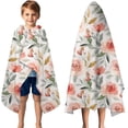 thumbnail image 3 of Pioneer Flower Floral Print Pattern Hooded Bath Towel，50"x30" for Ages 3 To 12 Kids, Quick Dry Lightweight Soft Microfiber Hood Beach Towel Cover Up for Kids, 3 of 7