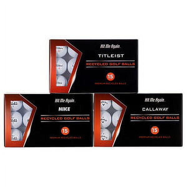 (4 pack) Hit Me Again Recycled Golf Balls, 15 Pack, Ionomer