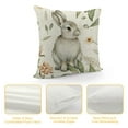 thumbnail image 4 of Qinduosi Spring Easter Pillow Covers Pack of  Bunny Floral Leaf Throw Pillow Covers Outdoor Indoor,Spring Holiday Decor Rabbit Pillowcase Farmhouse Decorative Linen Cushion Case for Home Sofa, 4 of 5