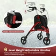 thumbnail image 6 of GVN Walkers & Rollators,Foldable Rollator Walker with Lightweight Aluminum Frame-Red, 6 of 11