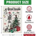 thumbnail image 2 of diyeu Christmas Gothic Skeleton Decorative Garden Flag, Dead Inside But Merry Xmas Tree Gifts Skull Yard Outside Home Decoration, Funny Winter Holiday Burlap Outdoor Small Decor Double Sided 12x18, 2 of 6