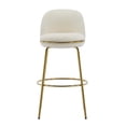 thumbnail image 6 of Olurrisa Indoor Metal Upholstered Barstool, Gold Finished Frame and Beige Upholstery, Set of 2, 6 of 8