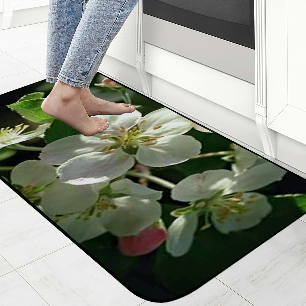 Qinduosi Decorative Door Mat, Door Mat with Non-Slip Rubber Backing, Easy Cleaning, Traps Dirt, for Entry, Patio, Garage - Apple Blossom Apple Spring Blossom Bloom 19.68*47.24 in