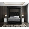 thumbnail image 6 of Meridian Furniture Royal King Contemporary Fabric Canopy Beds, Black, 6 of 7