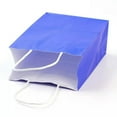 thumbnail image 4 of GKNET 10X Rectangle Kraft Paper Pouches Gift Shopping Bags with Handle Recyclable-Blue-33x26x12cm, 4 of 6