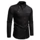 thumbnail image 1 of pstuiky camisas de manga larga para hombre, Camisa informal de manga larga con cuello vuelto y botones a la moda para hombre salir tops m, 1 of 6