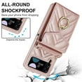 thumbnail image 7 of Nalacover Wallet Case for Samsung Galaxy Z Flip 4, RFID Blocking Crossbody Premium PU Leather Lanyard Shoulder Strap Back Purse Cover with Card Slots Metal Ring Holder Shockproof Case,Rosegold, 7 of 7
