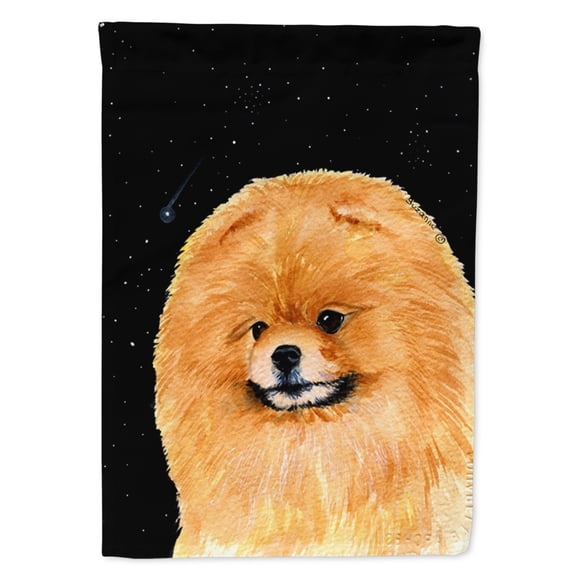 Carolines Treasures SS8481-FLAG-PARENT Starry Night Pomeranian Flag  multicolor
