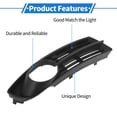 thumbnail image 6 of Unique Bargains Fog Light Grill Front Lower Bumper Fog Light Cover Inserts No.1T0853666A for VW Touran 2004-2010 Black ABS 1 Pcs Front Right Car, 6 of 6