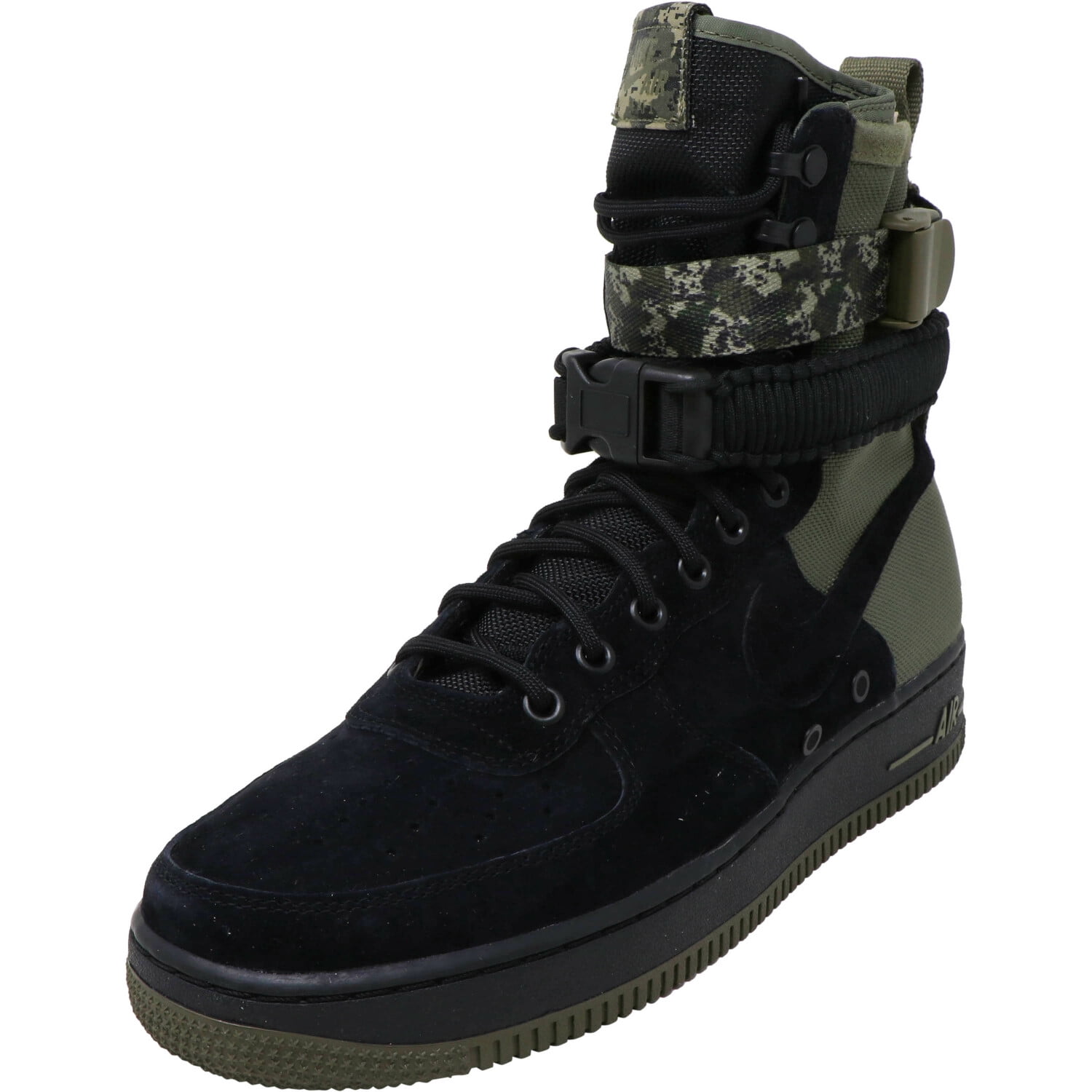 Nike - Nike Men's Sf Air Force 1 Black / Medium Olive Mid-Calf Leather Boot - 13M - Walmart.com