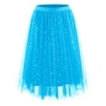 thumbnail image 4 of GEWSEY Tulle Skirts for Women Elastic Waist Dancing Skirt Mesh Tulle Above Knee Skirts (Sky Blue, M), 4 of 5