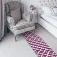 thumbnail image 2 of Ottomanson Non-Slip Hallway Runner Rug 20" x 59" Perfect for High Traffic Areas, Purple Trellis, 2 of 8