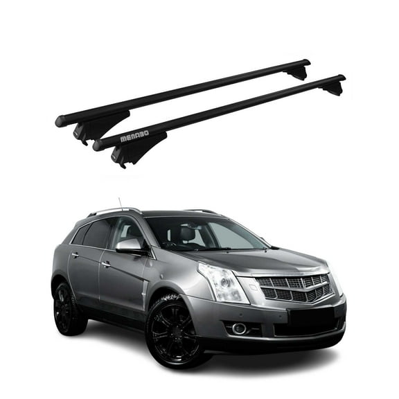 OMAC Top Roof Racks Cross Bars for Cadillac SRX 2010-2016 Black Aluminium 2Pcs