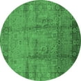 thumbnail image 1 of Ahgly Company Indoor Round Oriental Emerald Green Industrial Area Rugs, 5' Round, 1 of 4