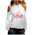 thumbnail image 2 of CEHVOM Mode Femme Décontractée Manches Longues Imprimé Saint-Valentin Col Rond Haut/chemise Liquidation, 2 of 4