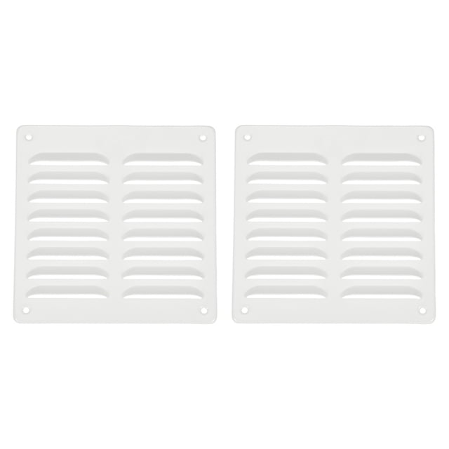 Cubierta de ventilación de aluminio Uxcell, rejilla de aire de pantalla, cubierta de ventilación HVAC con lamas para cocina, chimenea blanca