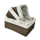 thumbnail image 2 of 3x cesta tejida para estante, cesta para servir, cestas de almacenamiento tejidas a mano, cesta de despensa tejida, contenedor para Patio, verduras, , negro, 2 of 8