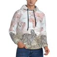 thumbnail image 2 of Daiia World Map With Safari Animals for Men's Fashion Hoodies & Sweatshirts with Kangaroo Pocket Hooded Sweatshirt Breathable & Moisture Wicking-3X-Large, 2 of 7